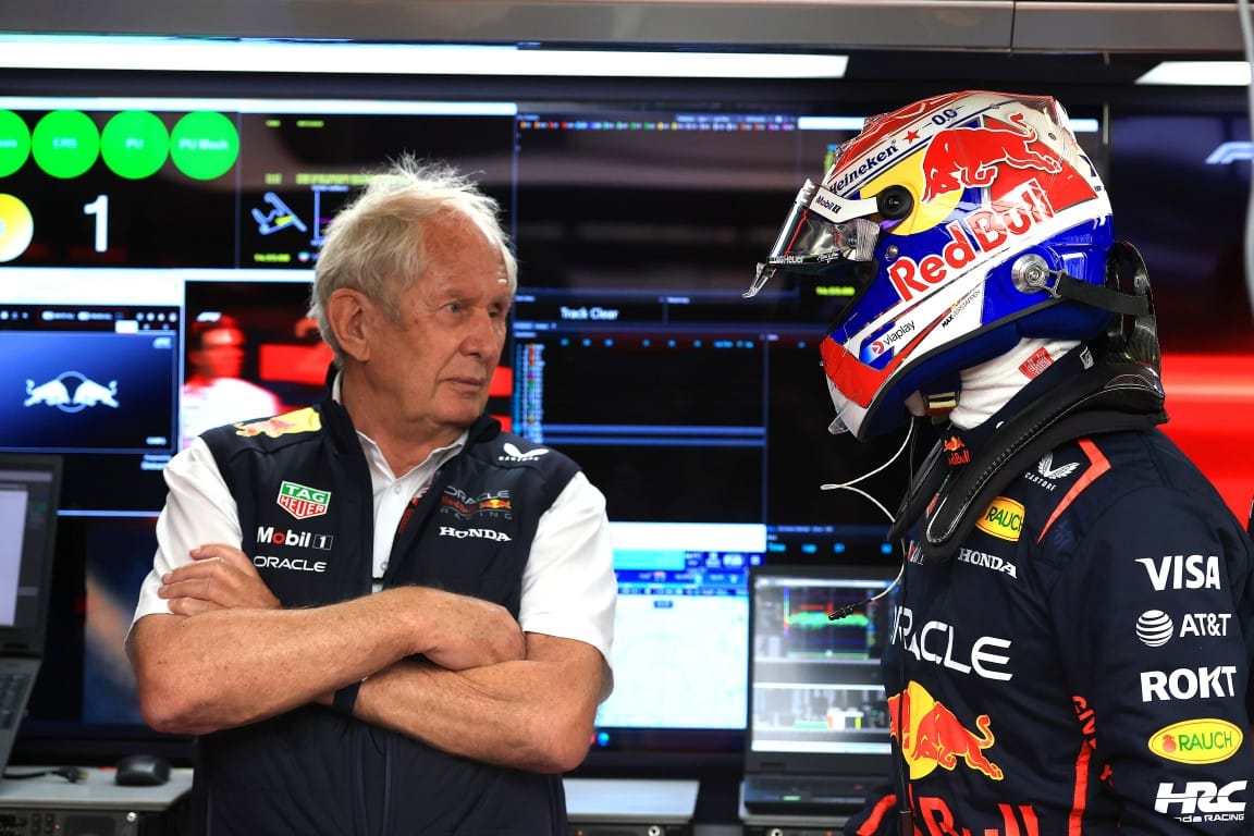 Helmut Marko and Max Verstappen, Red Bull, F1